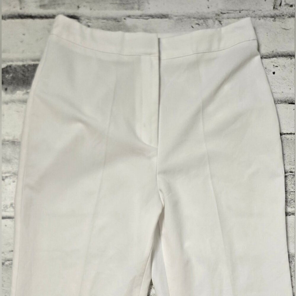 High Waisted White Flare Pants Womens Small Wide Leg Dress Trousers - Picture 4 of 9